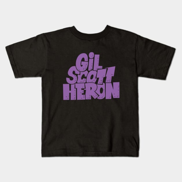 Gil Scott-Heron - Soul and Jazz Legend - Poet and Spoken Word Artist Kids T-Shirt by Boogosh